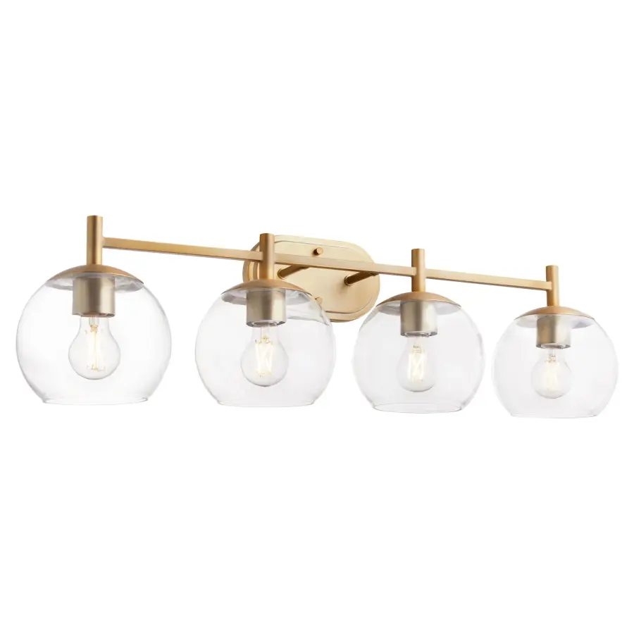 Lyon 4-Light Vanity in Aged Brass - Image 5