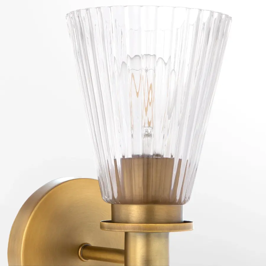 Lawton 1-Light Wall Sconce in Brushed Brass - Image 3
