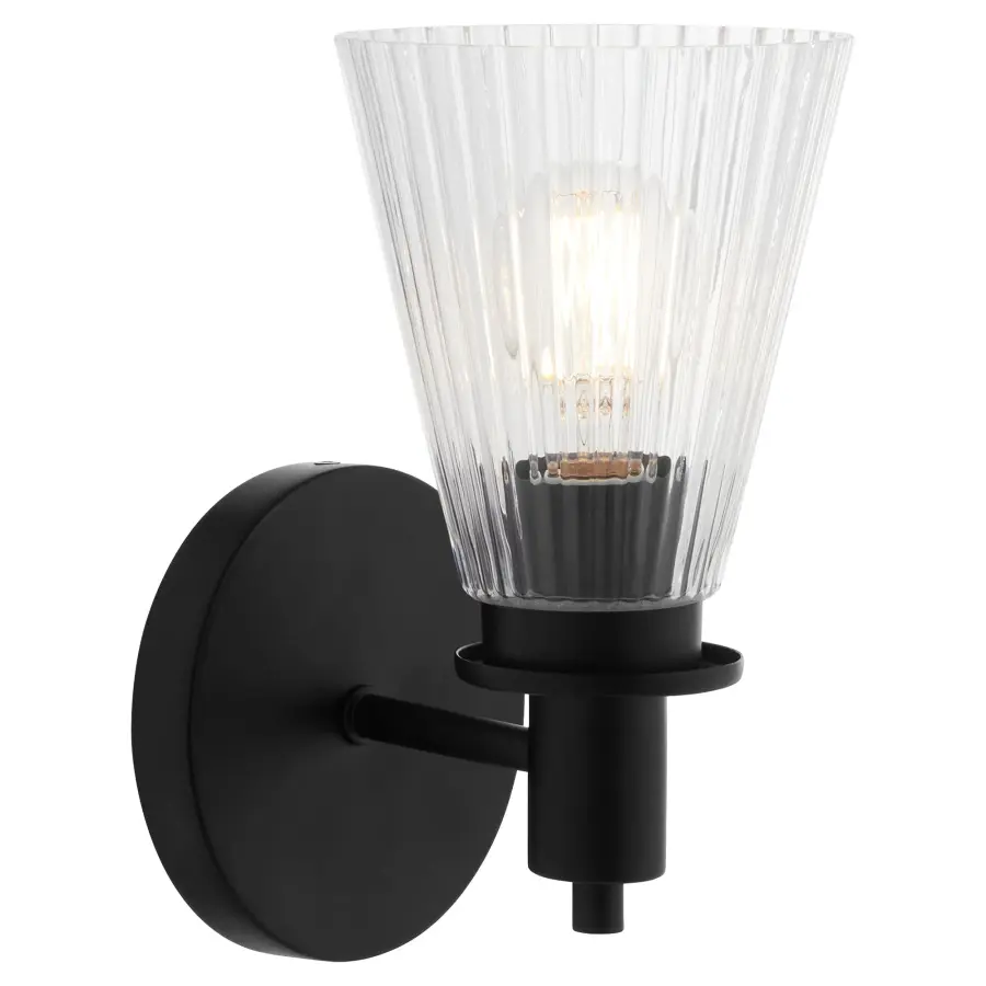 Lawton 1-Light Wall Sconce in Matte Black - Image 2