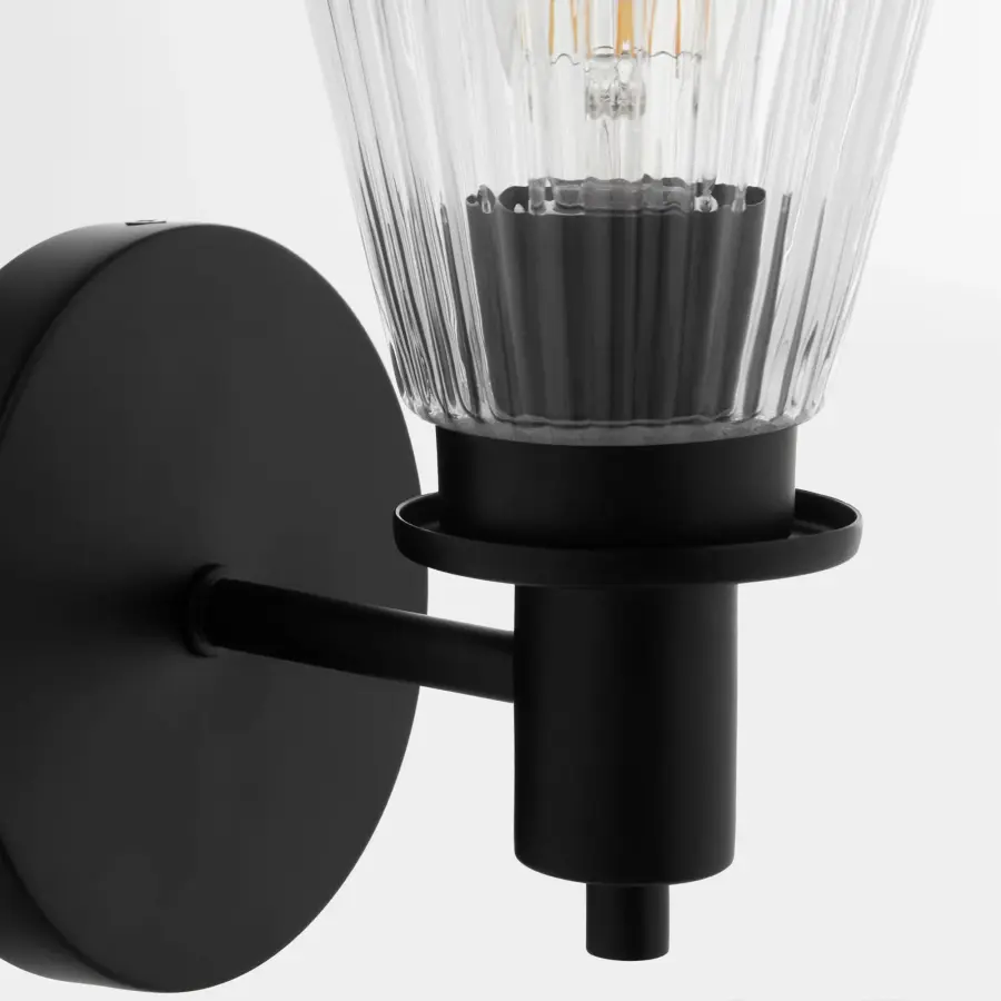 Lawton 1-Light Wall Sconce in Matte Black - Image 4