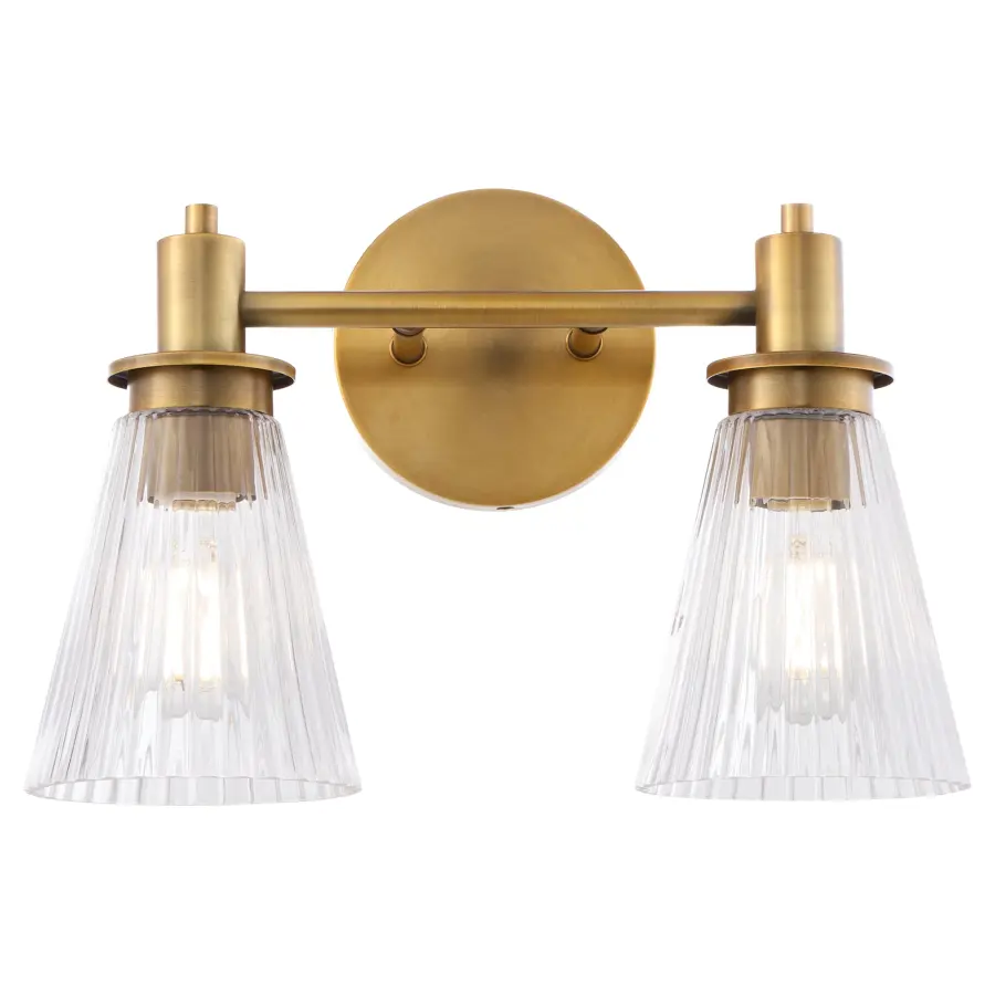 Lawton 2-Light Wall Mount in Brushed Brass - Image 2