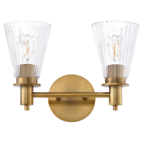 Lawton 2-Light Wall Mount in Brushed Brass - Image 3