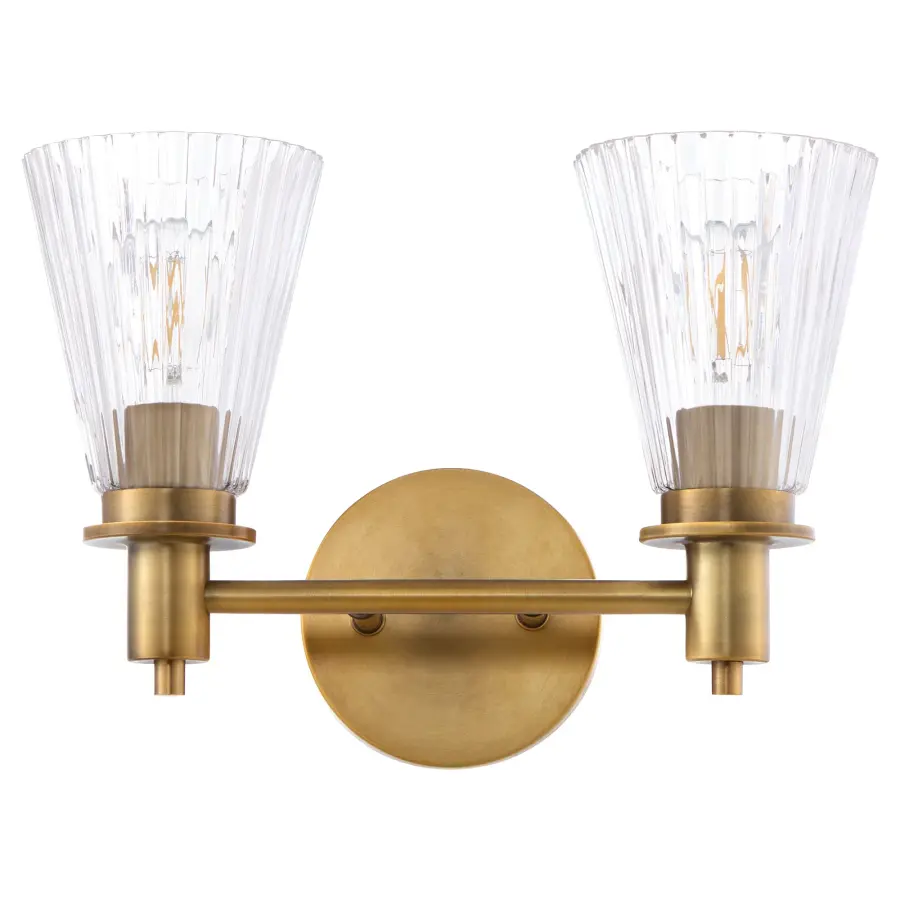 Lawton 2-Light Wall Mount in Brushed Brass - Image 3