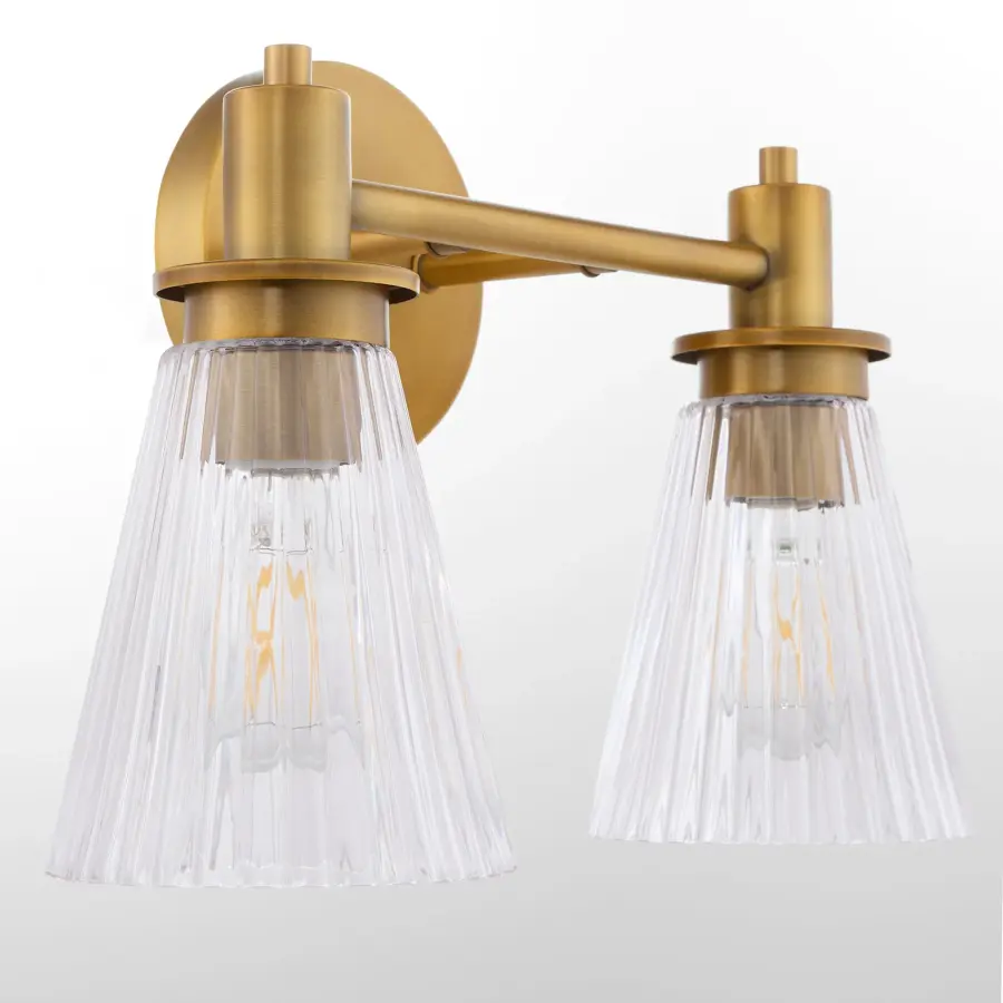 Lawton 2-Light Wall Mount in Brushed Brass - Image 4