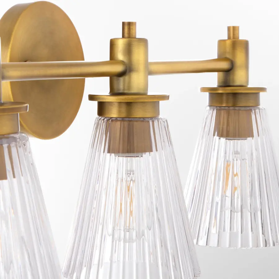 Lawton 3-Light Vanity in Brushed Brass - Image 3