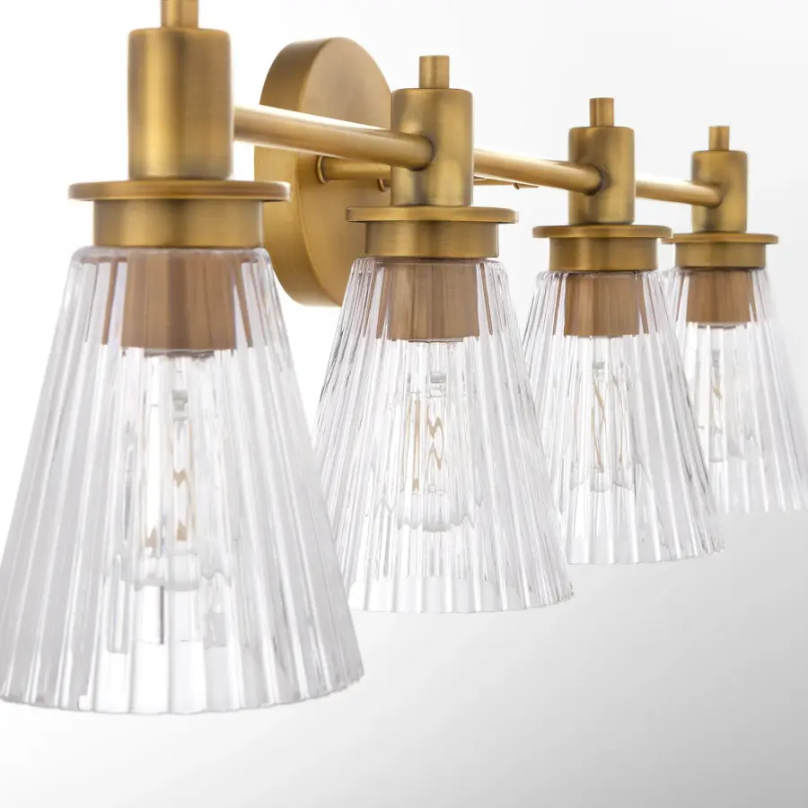 Lawton 4-Light Vanity in Brushed Brass - Image 3