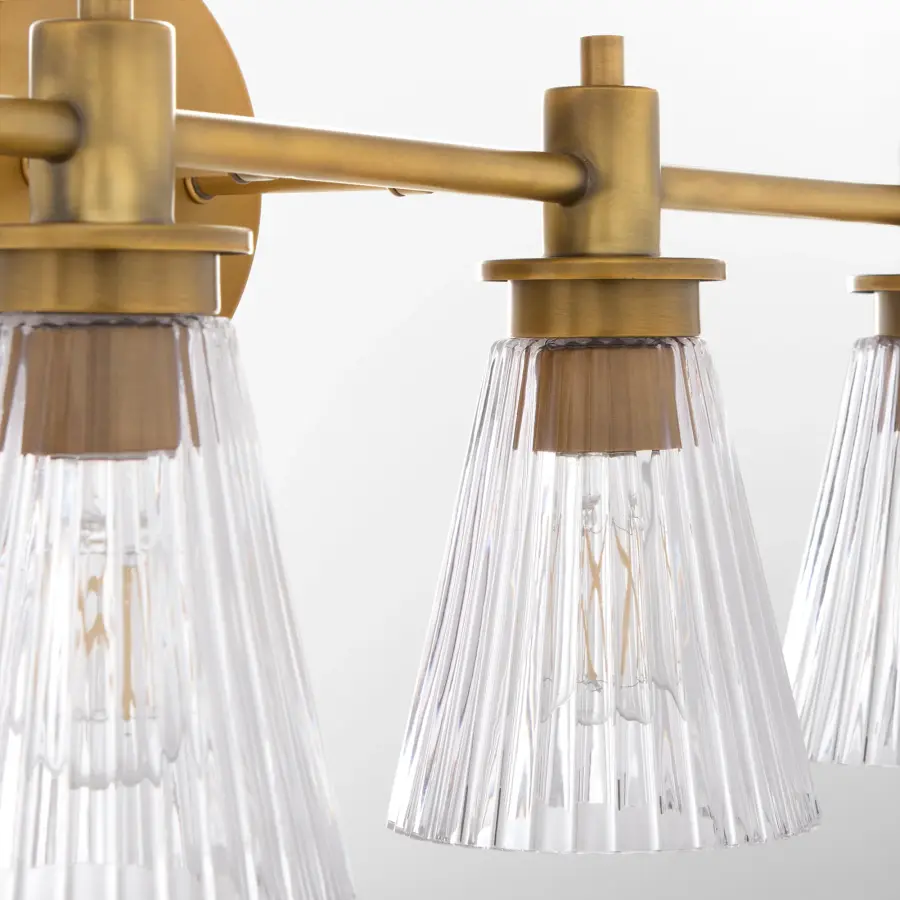 Lawton 4-Light Vanity in Brushed Brass - Image 4