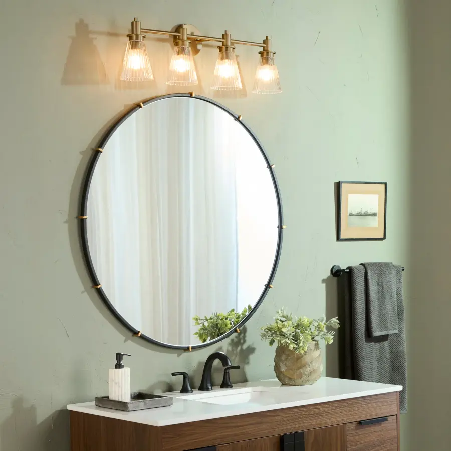 Lawton 4-Light Vanity in Brushed Brass - Image 5