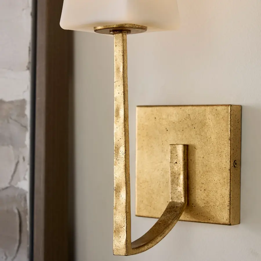 Ayala 1-Light Wall Sconce in Gold Leaf - Image 7