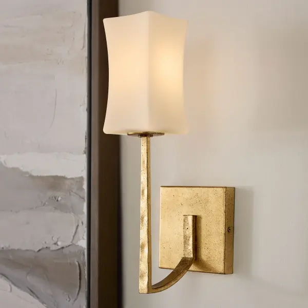 Ayala 1-Light Wall Sconce in Gold Leaf - Image 8