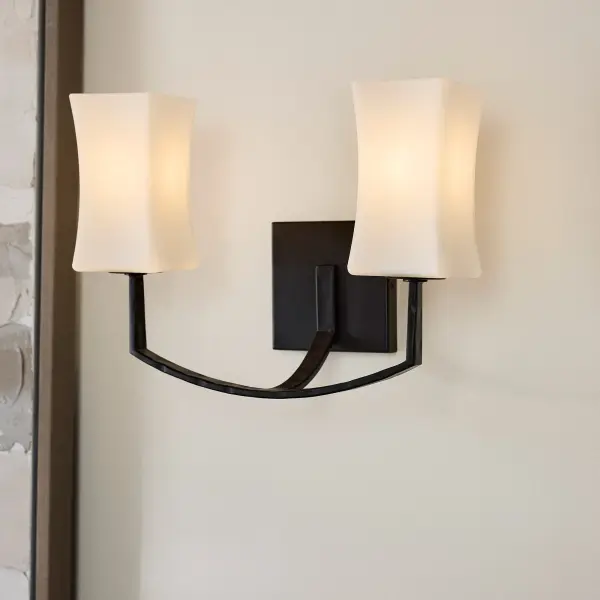 Ayala 2-Light Wall Sconce in Matte Black - Image 6