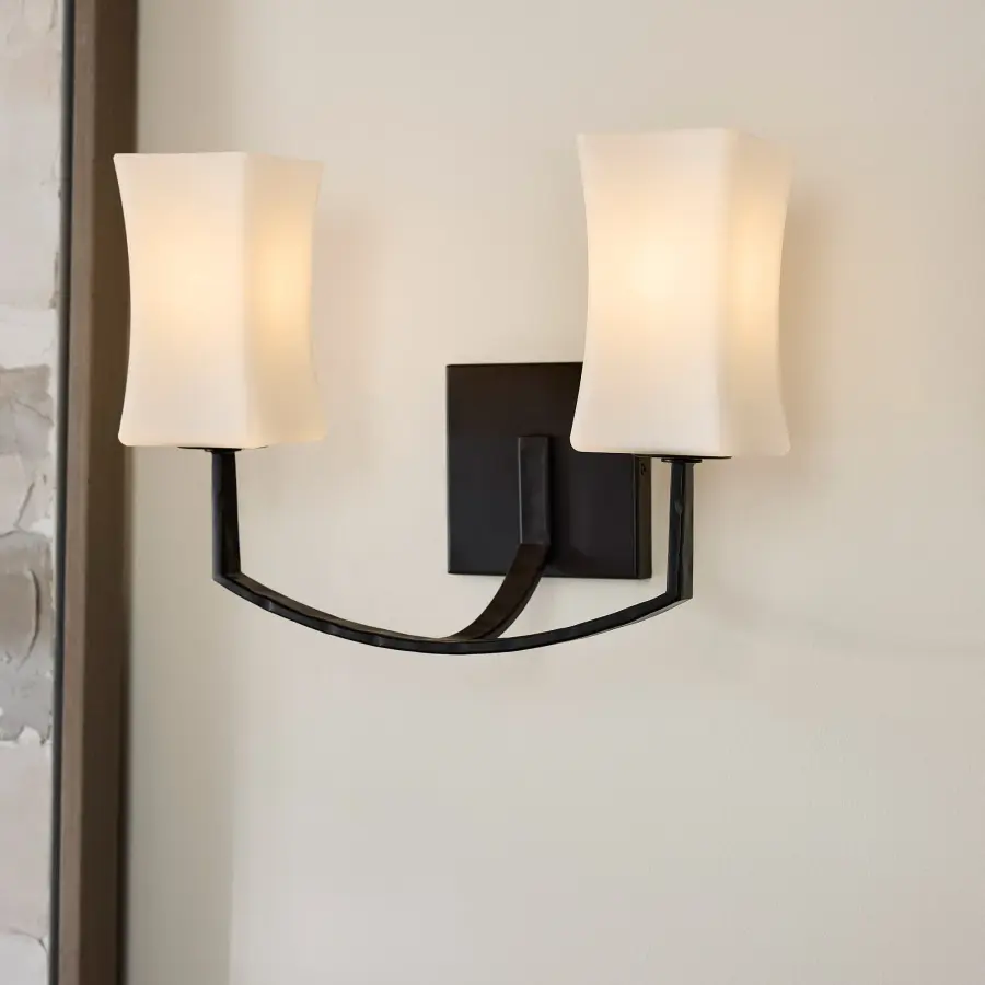 Ayala 2-Light Wall Sconce in Matte Black - Image 6