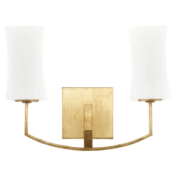 Ayala 2-Light Wall Sconce in Gold Leaf - Image 1