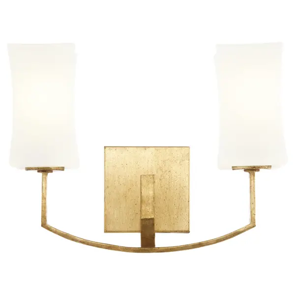 Ayala 2-Light Wall Sconce in Gold Leaf - Image 2