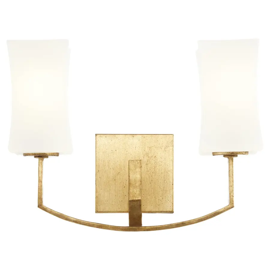 Ayala 2-Light Wall Sconce in Gold Leaf - Image 2