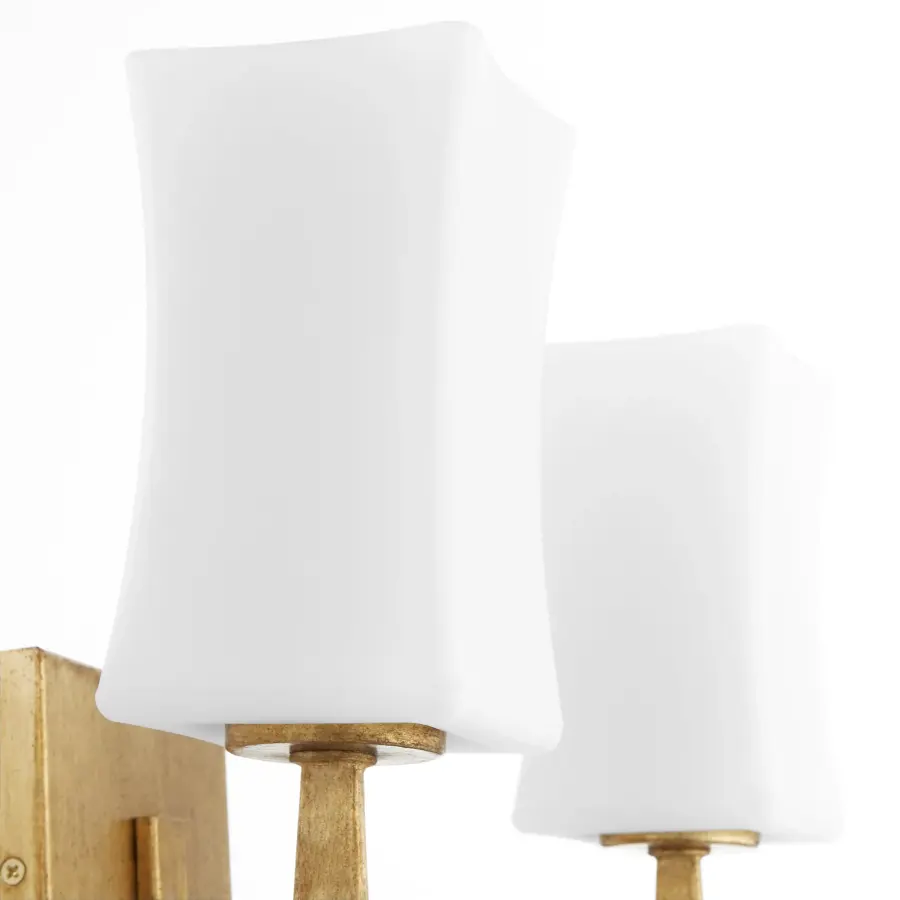 Ayala 2-Light Wall Sconce in Gold Leaf - Image 3