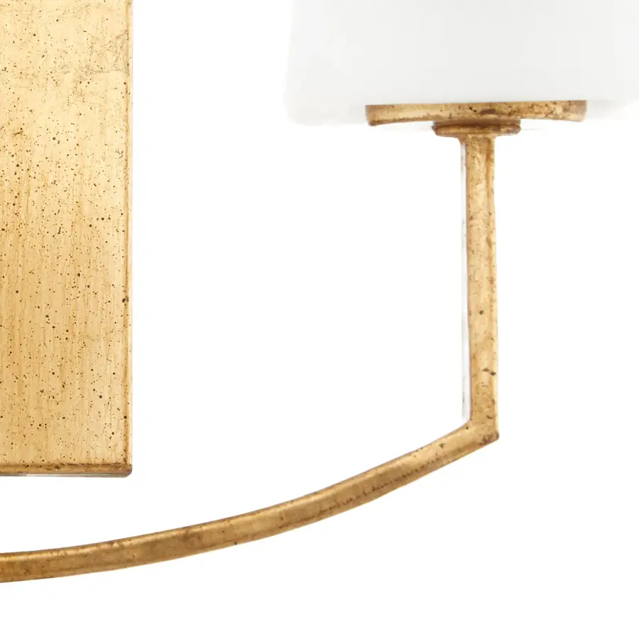 Ayala 2-Light Wall Sconce in Gold Leaf - Image 8