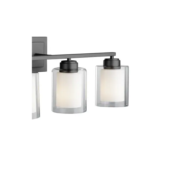 4-Light Clear Opal Vanity in Matte Black - Image 2