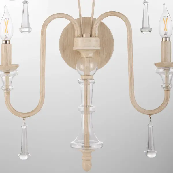 European-Inspired Elegance with Crystal Accents and Washed Oak Finish - Image 3