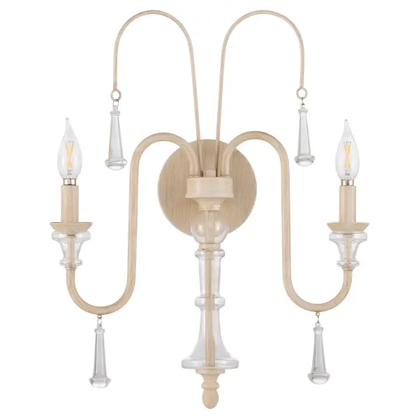 European-Inspired Elegance with Crystal Accents and Washed Oak Finish - Image 4