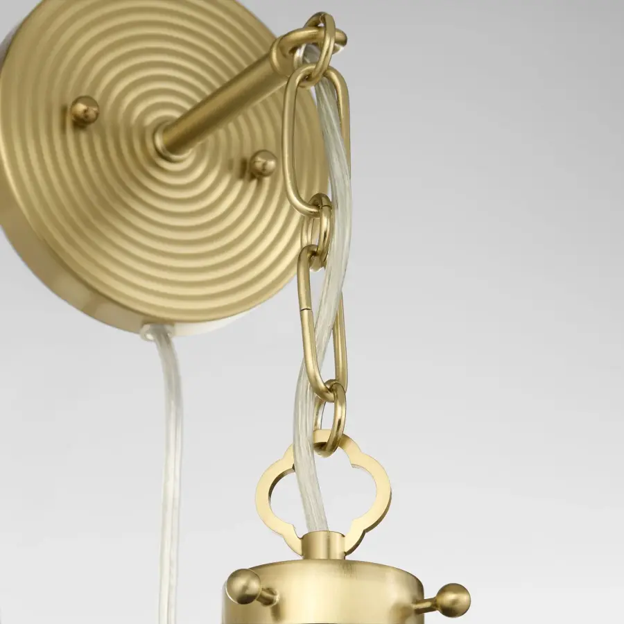 Bonnel 1-Light Wall Sconce in Matte Black with Aged Brass - Image 7