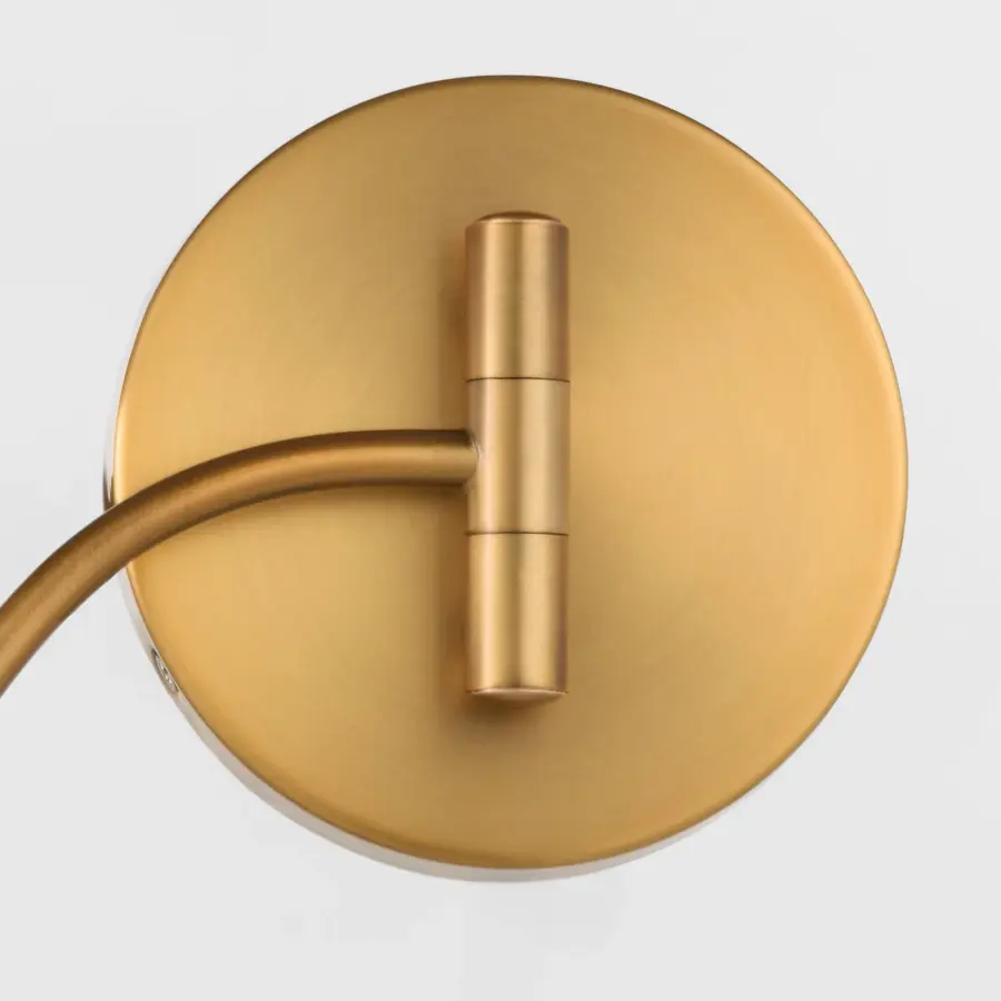 Waltz 1-Light Swing-Arm Wall Sconce in Brushed Brass - Image 5