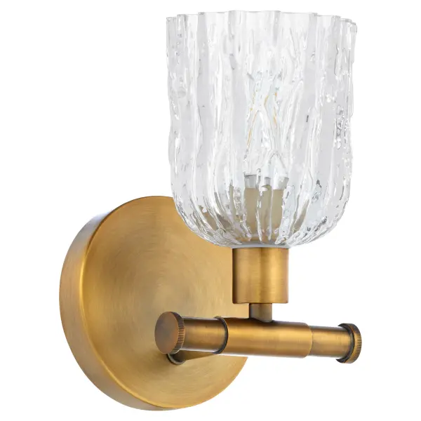 Meriam 1-Light Wall Sconce in Brushed Brass - Image 1