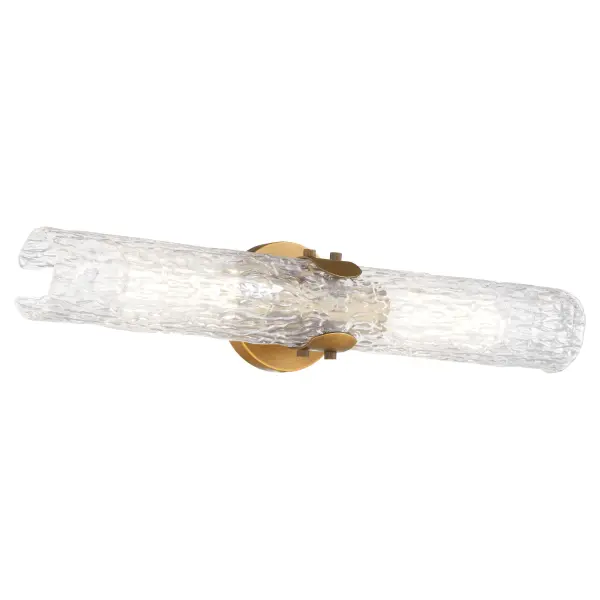 The MERIAM sconce brings Regency-era luxury to modern spaces with its brushed brass finish and unfiltered glass. Perfect for creating a cohesive look across bathrooms, hallways, and bedrooms with balanced, natural illumination. - alternate view