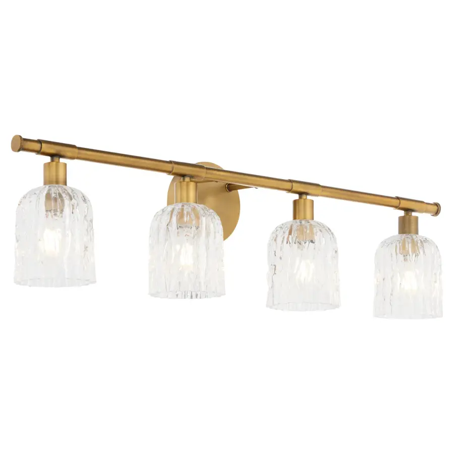 Meriam 4-Light Vanity in Brushed Brass - Image 2