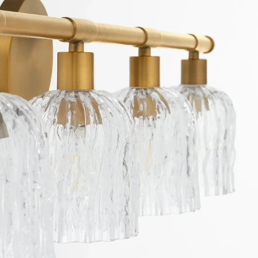 Meriam 4-Light Vanity in Brushed Brass - Image 4