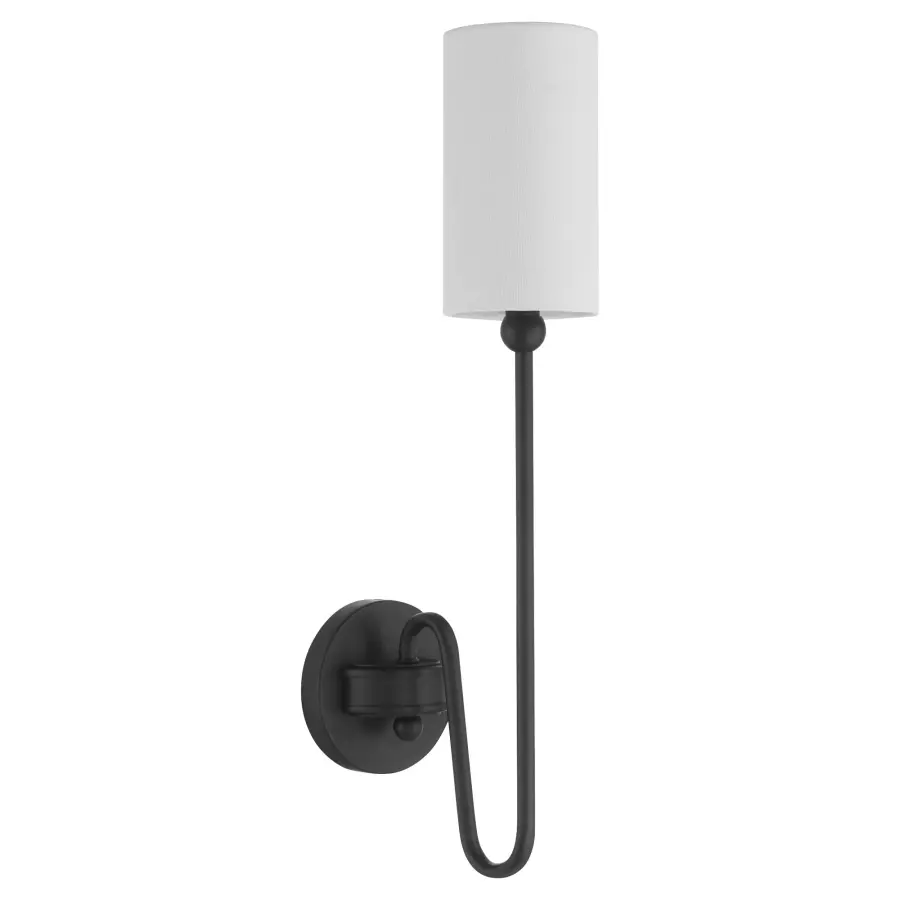 Charlotte 1-Light Wall Sconce in Matte Black - Image 1