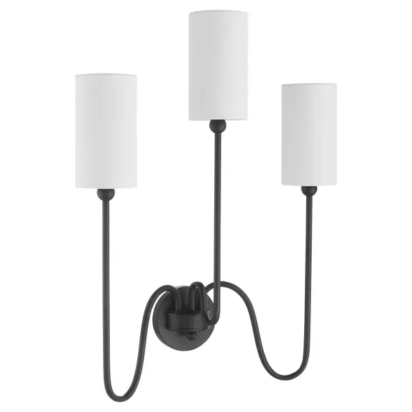 Charlotte 3-Light Wall Mount in Matte Black - Image 1