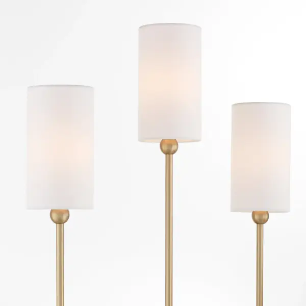 Charlotte 3-Light Wall Sconce in Aged Brass - Image 3