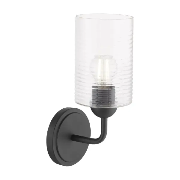 Charlotte 1-Light Wall Sconce in Matte Black - Image 2