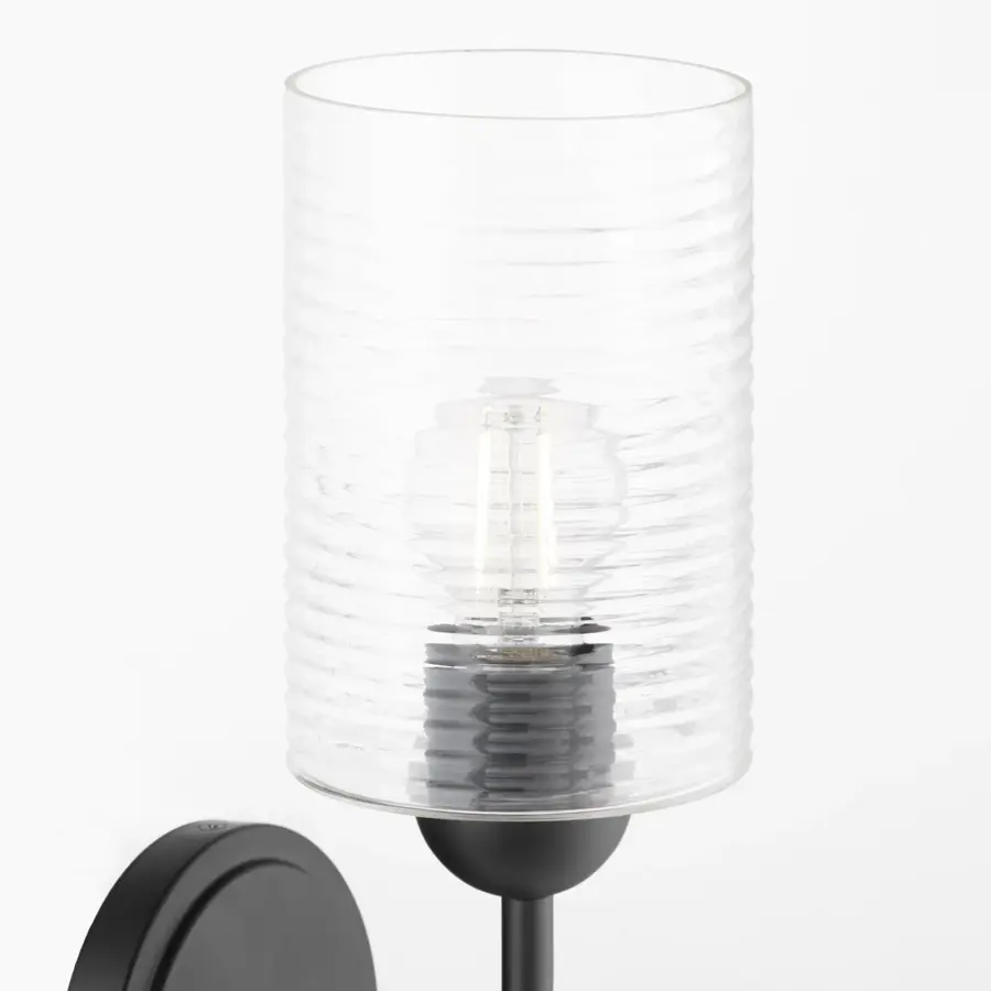 Charlotte 1-Light Wall Sconce in Matte Black - Image 3