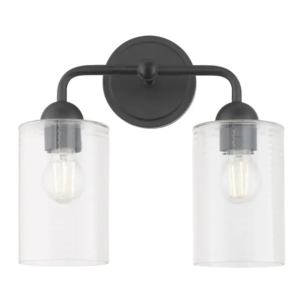 Charlotte 2-Light Vanity in Matte Black - Image 2