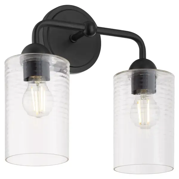 Charlotte 2-Light Vanity in Matte Black - Image 3