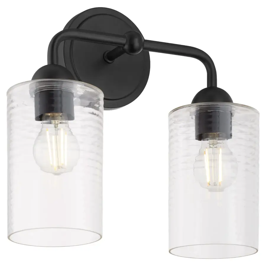 Charlotte 2-Light Vanity in Matte Black - Image 3