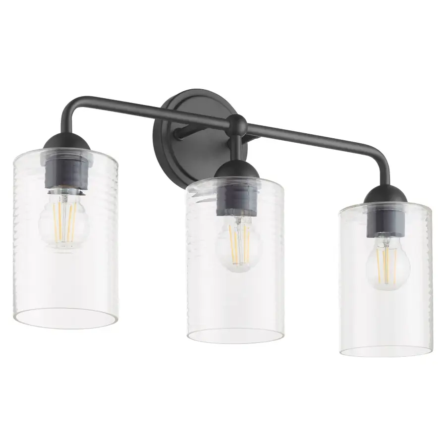 Charlotte 3-Light Vanity in Matte Black - Image 1