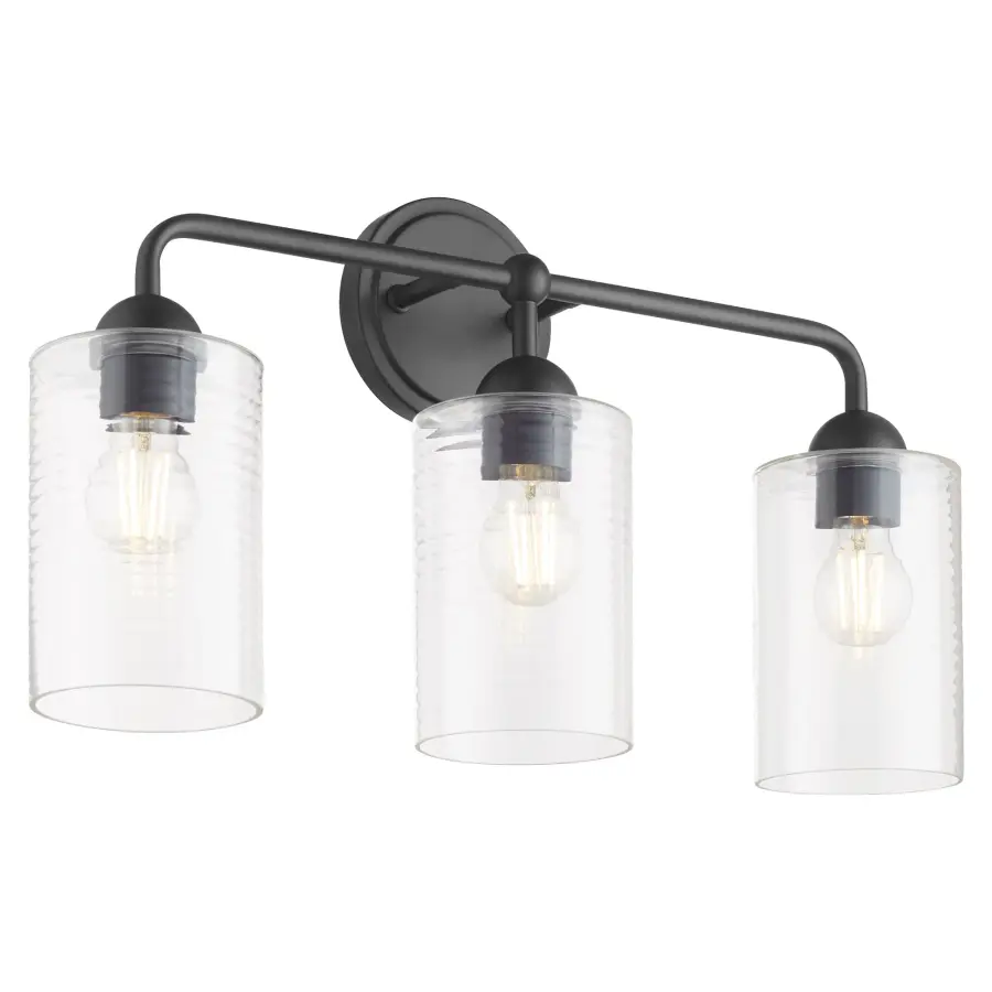 Charlotte 3-Light Vanity in Matte Black - Image 2