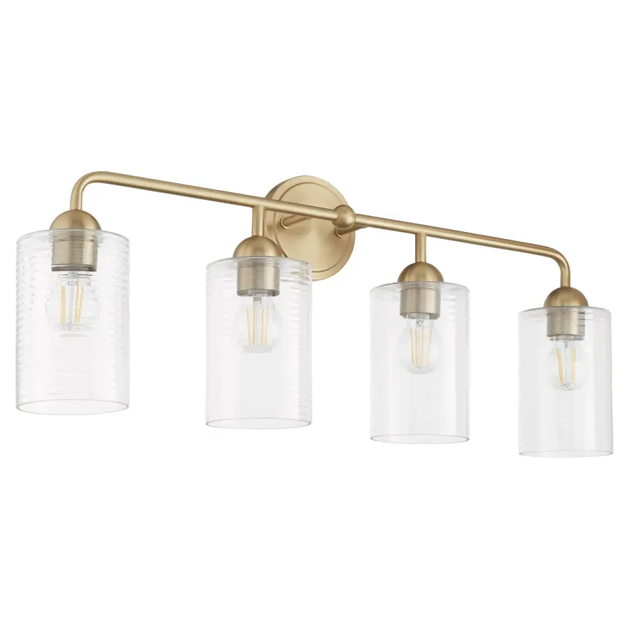 Charlotte 4-Light Vanity in Aged Brass - Image 1