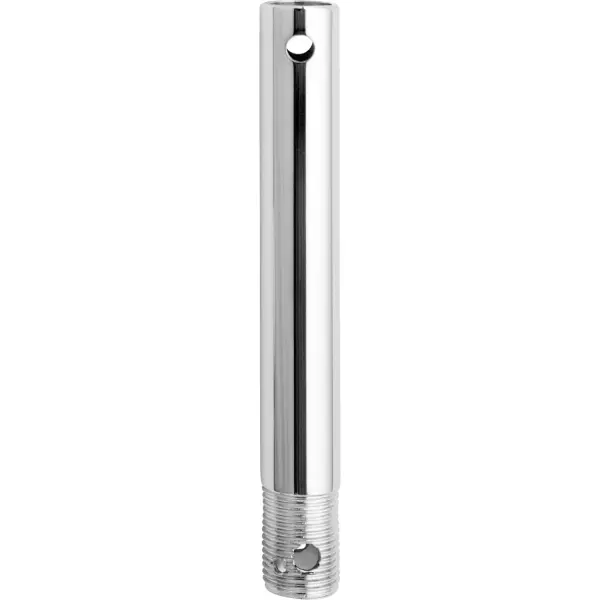 A practical 6-inch downrod that provides minimal ceiling clearance extension for ceiling fans. The chrome finish offers a clean, modern look that coordinates with contemporary fan designs.