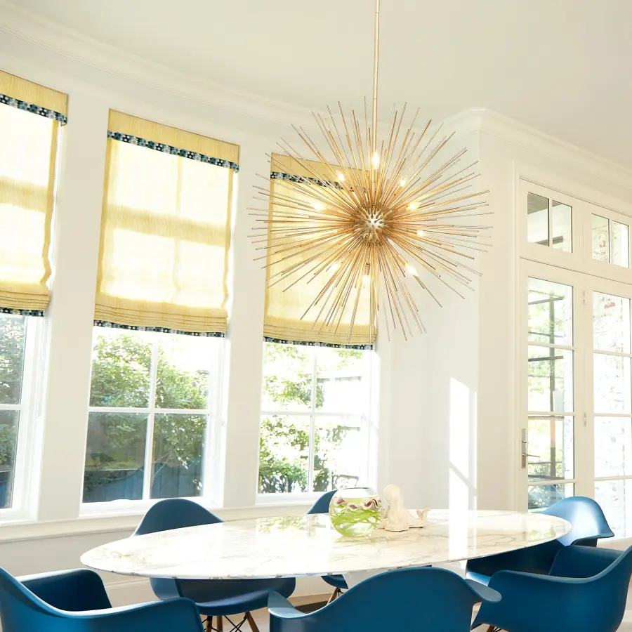 Electra 10-Light Contemporary Pendant in Gold Leaf - Image 3