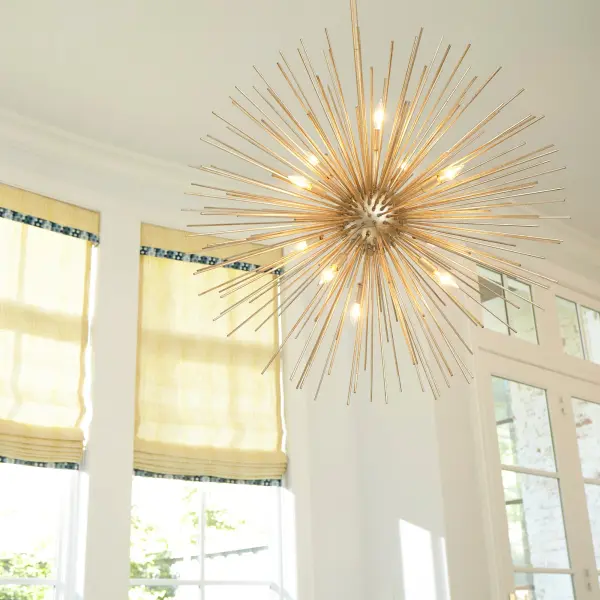 Electra 10-Light Contemporary Pendant in Gold Leaf - Image 4