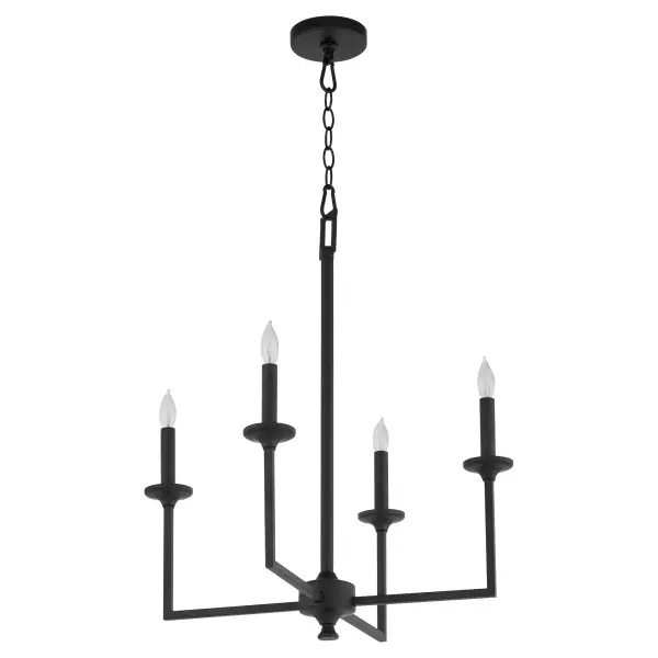 Eldorado 4-Light Chandelier in Matte Black - Image 1