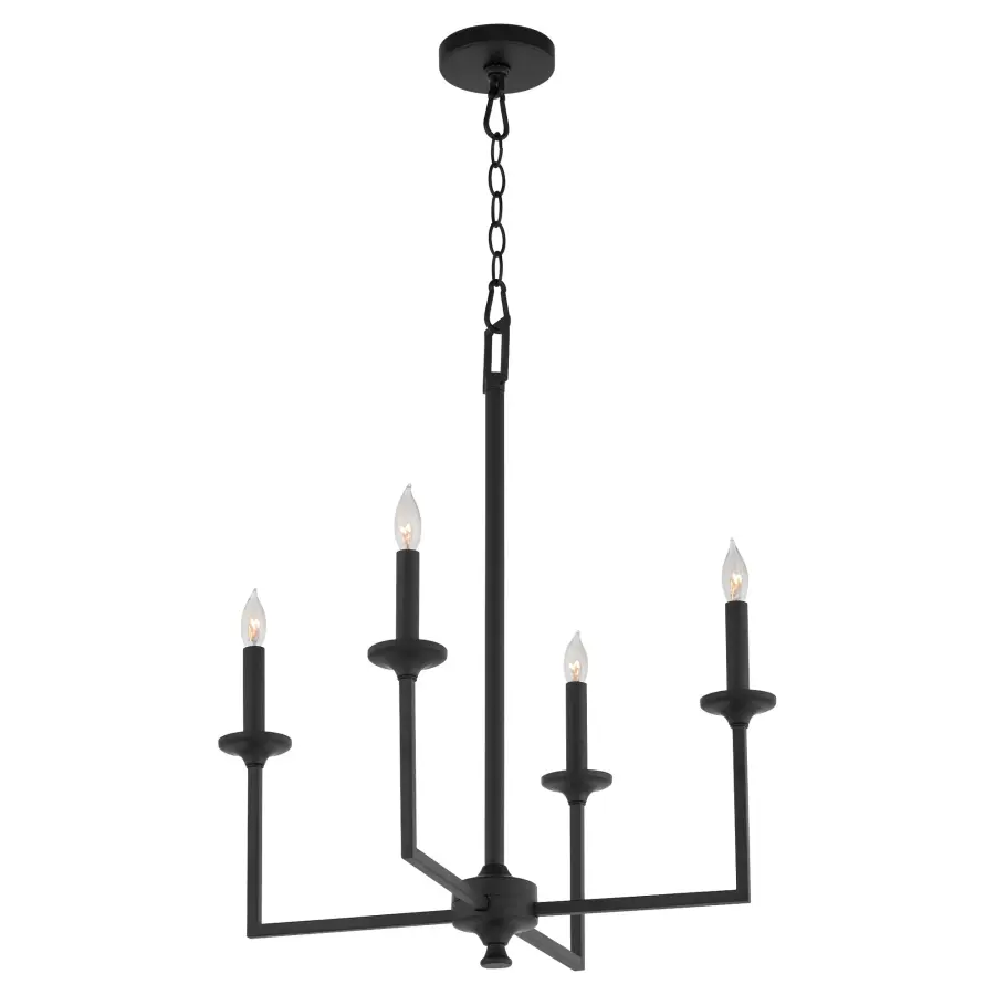 Eldorado 4-Light Chandelier in Matte Black - Image 2