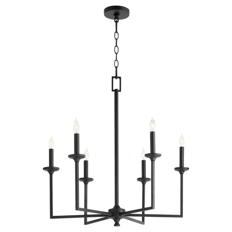 Eldorado 6-Light Chandelier in Matte Black - Image 2