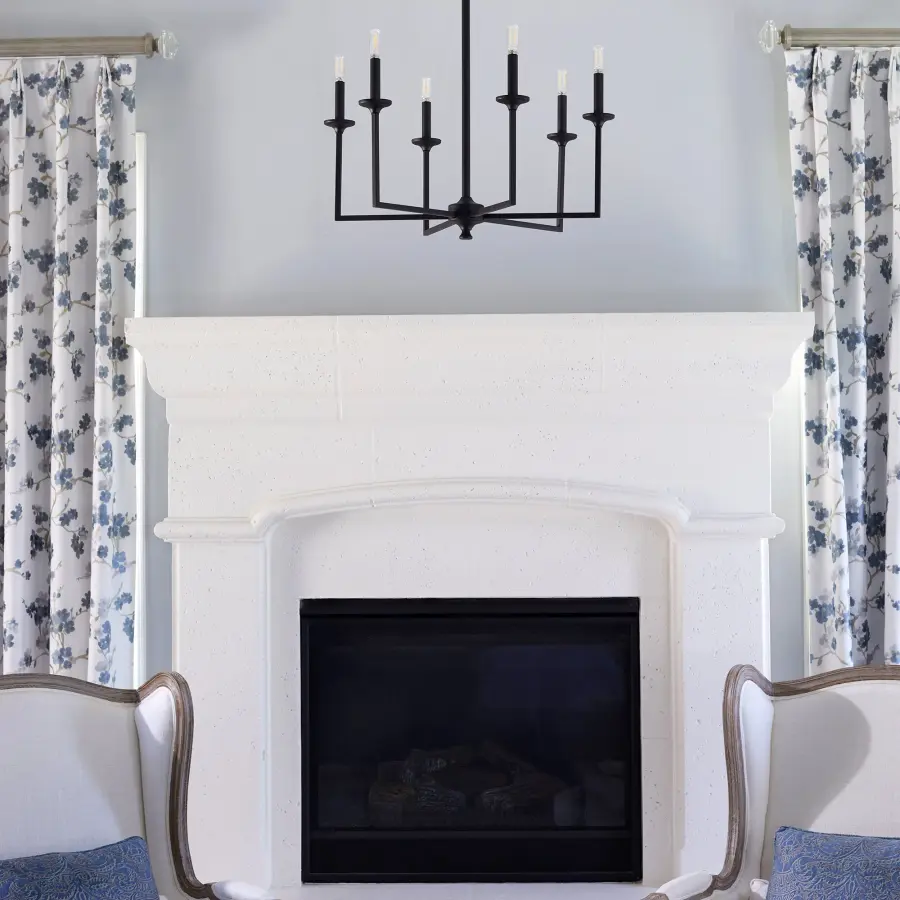 Eldorado 6-Light Chandelier in Matte Black - Image 5