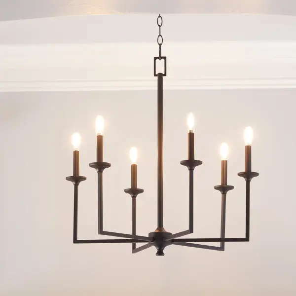 Eldorado 6-Light Chandelier in Matte Black - Image 7