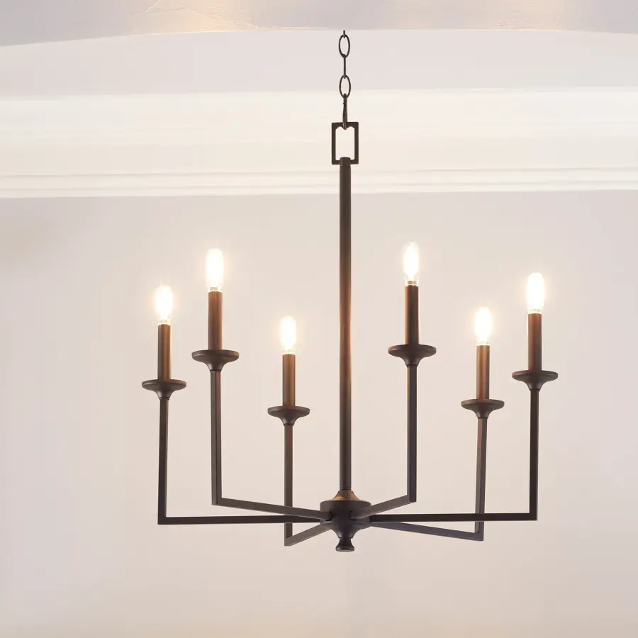 Eldorado 6-Light Chandelier in Matte Black - Image 7